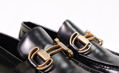 Mocassino in pelle nera <Poesie Veneziane>