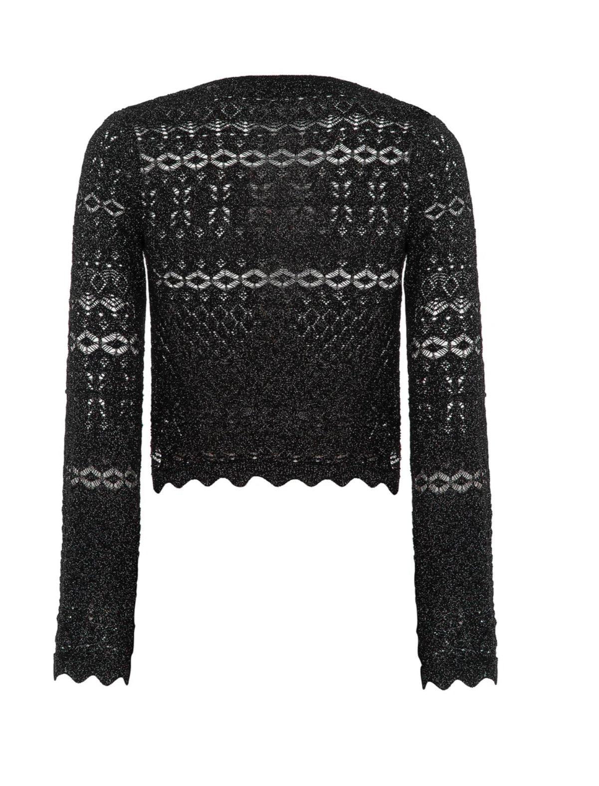 Coprispalle cropped in punto pizzo lurex “Akep”