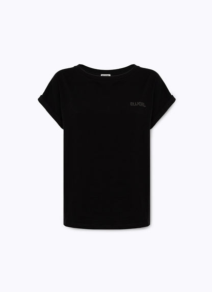 T-shirt in jersey e logo in strass “Blugirl”