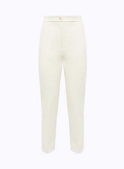 Pantaloni in stretch crêpe panna “Blugirl”