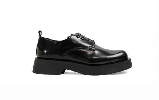 Stringata in pelle nera Indigo <Poesie Veneziane>