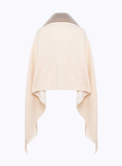 Stola in maglia con collo in faux fur “Blugirl”