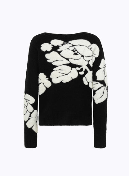 Maglia jacquard con rose “Blugirl”