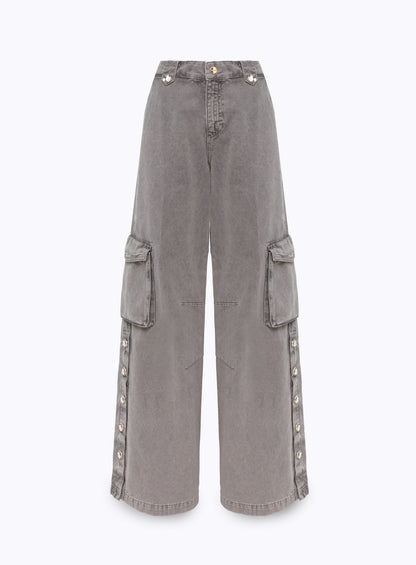 Pantaloni cargo in drill con spacchi “Blugirl”