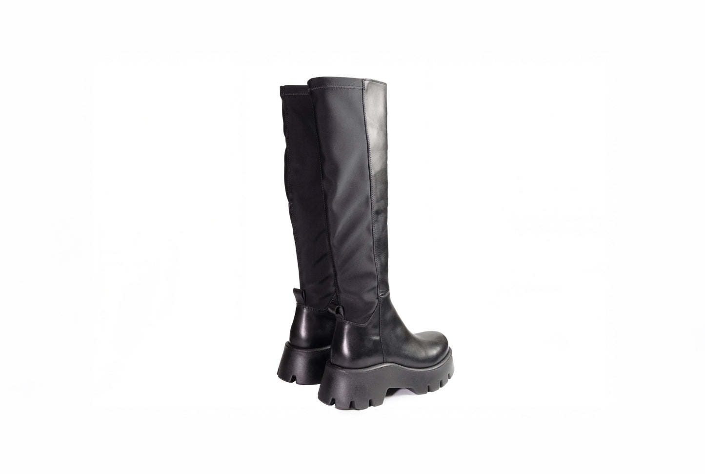 Stivale in pelle nera con zip “Bruno Premi”
