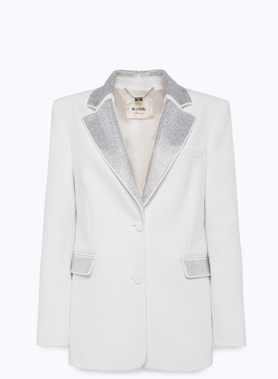 Giacca blazer in crêpe con strass “Blugirl”