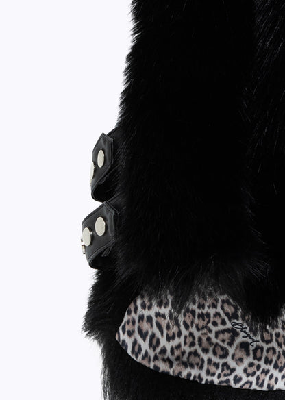 Gilet in faux fur con cinturini “Blugirl”