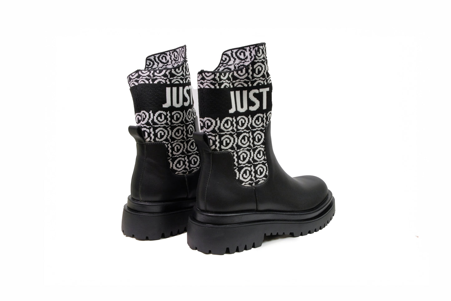 Bikers a calzino con logo bianco “Just Cavalli”