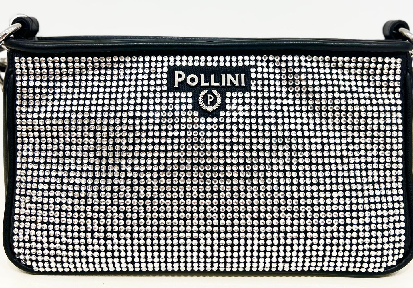 Pochette in strass nera “Pollini”
