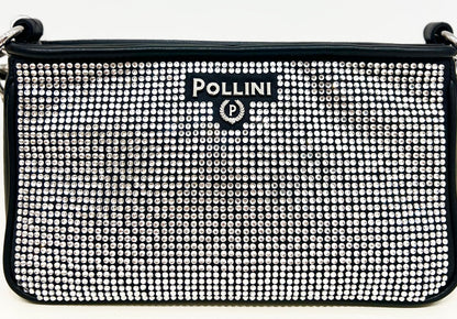 Pochette in strass nera “Pollini”