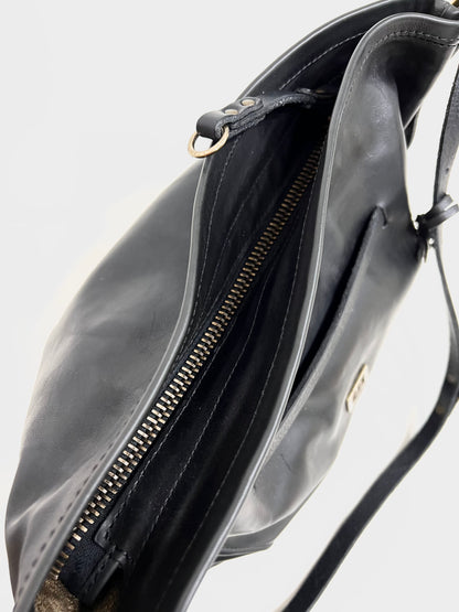Borsa a tracolla in pelle nera “A.S.98”