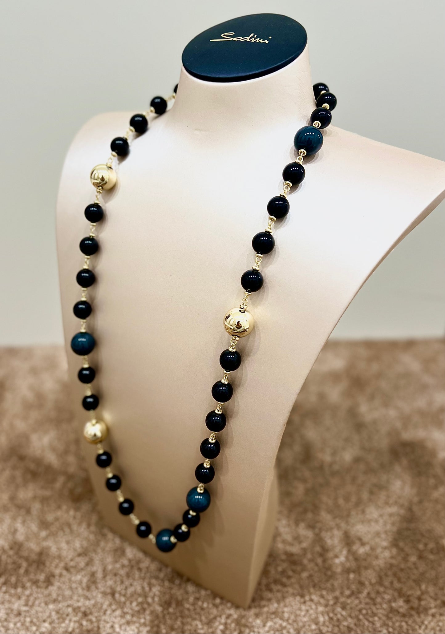 Collana lunga tribeca nero “Sodini”