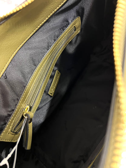 Borsa doppio manico zipper oliva “Pollini”