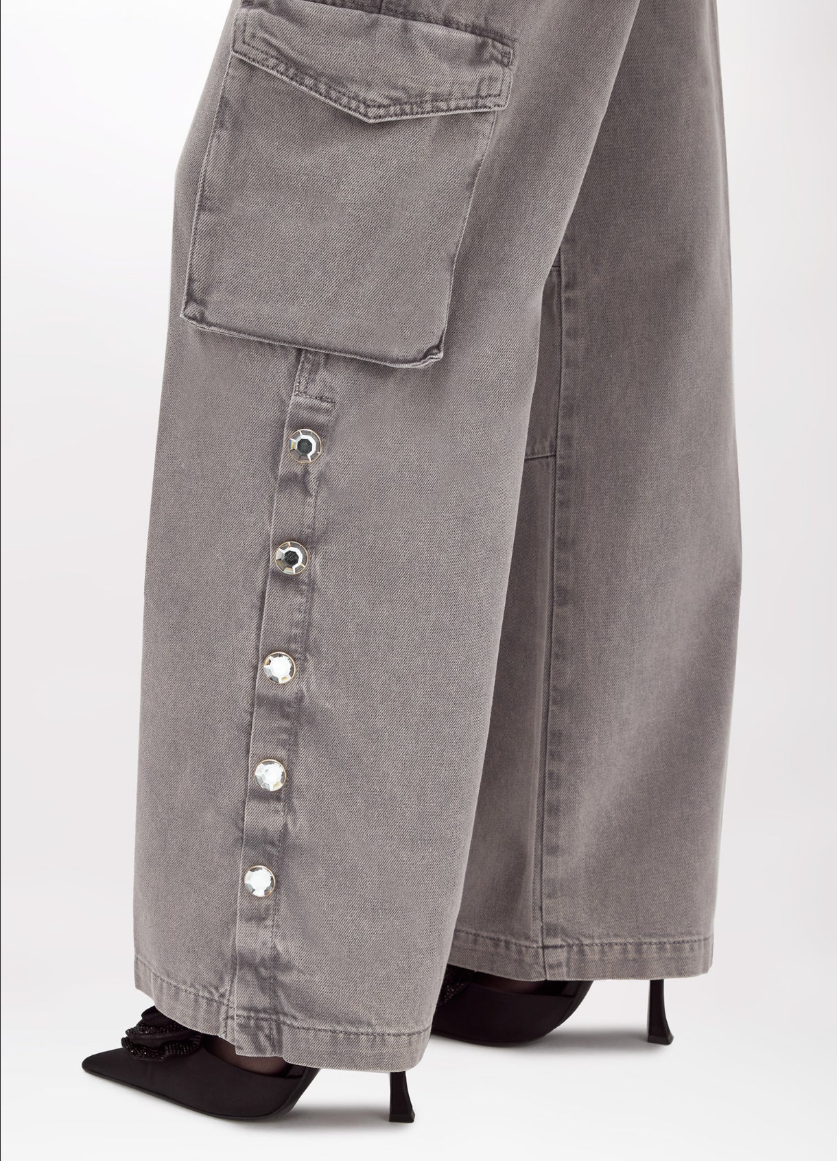 Pantaloni cargo in drill con spacchi “Blugirl”