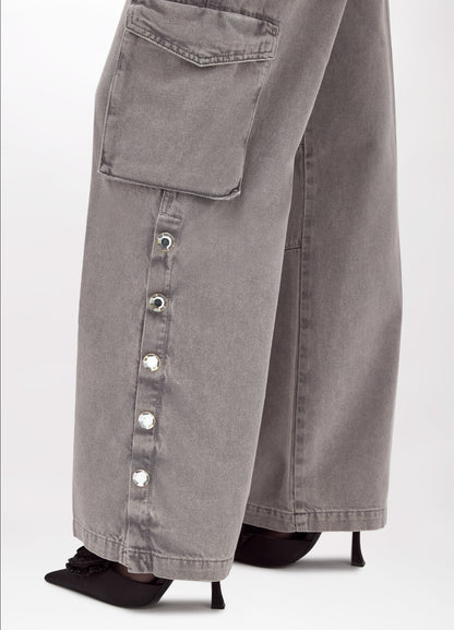 Pantaloni cargo in drill con spacchi “Blugirl”