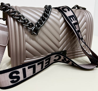 Flat-bag stone/satin “Marc Ellis”