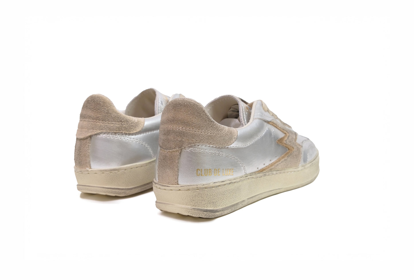 Sneakers argento laminato “Moa Concept”