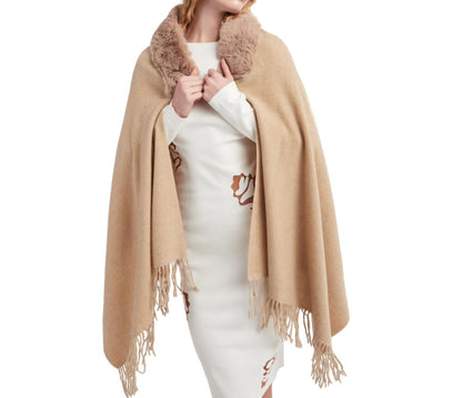 Stola in maglia con inserto faux fur “Blugirl”