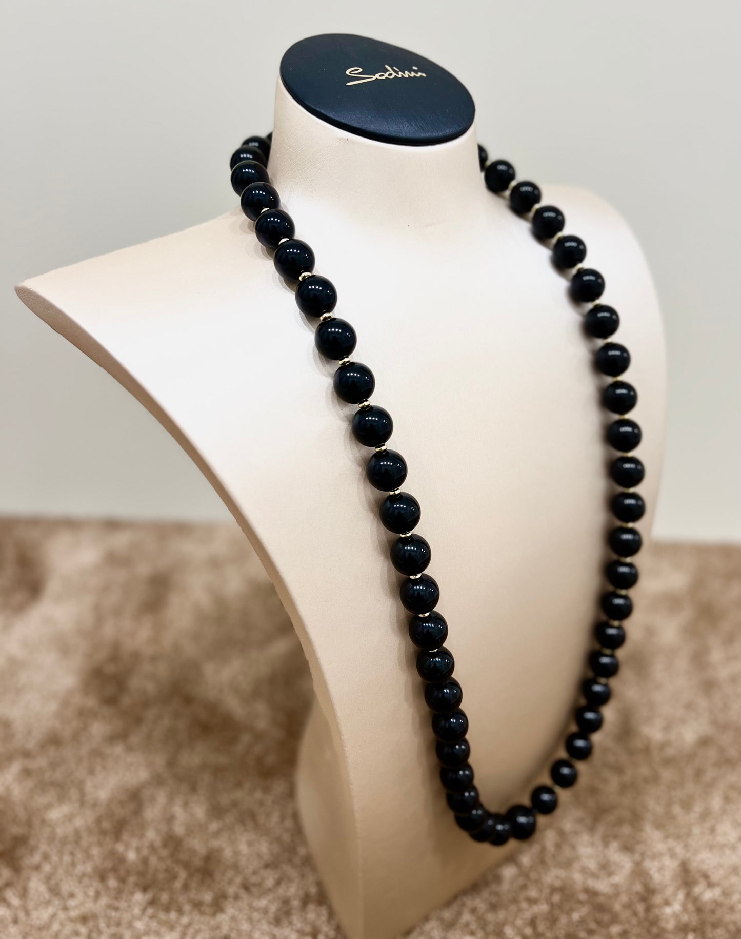 Collana a boule nera “Sodini”