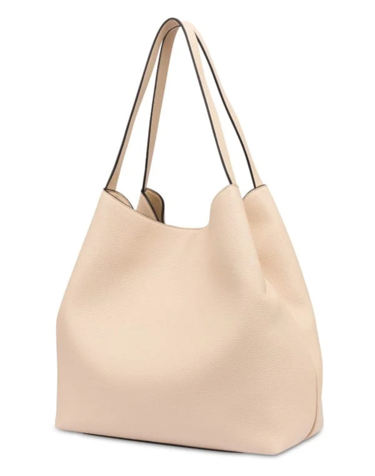Borsa a spalla in pelle beige “Pollini”