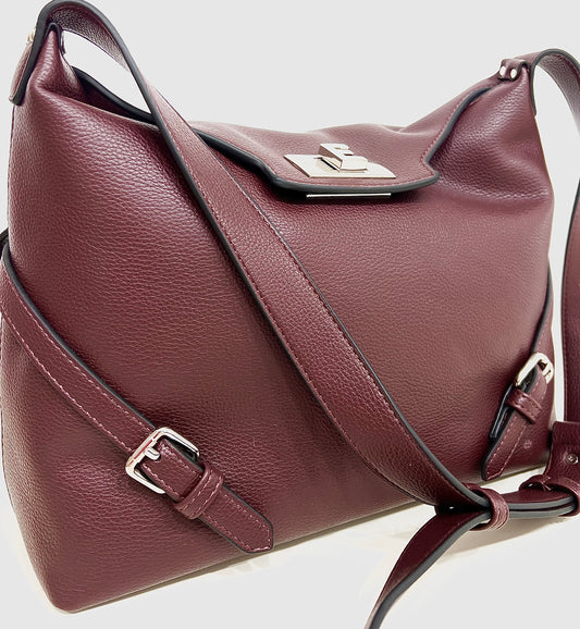 Borsa hobo sally bordeaux “Ermanno Firenze”