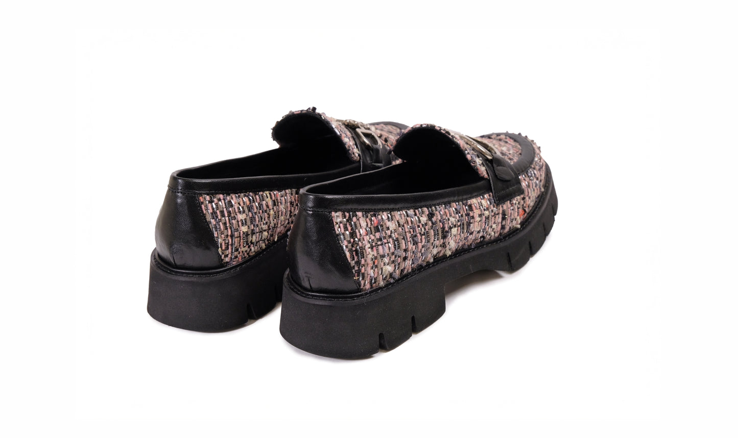Mocassino Ivan in tweed clady rose “Roberto Festa”