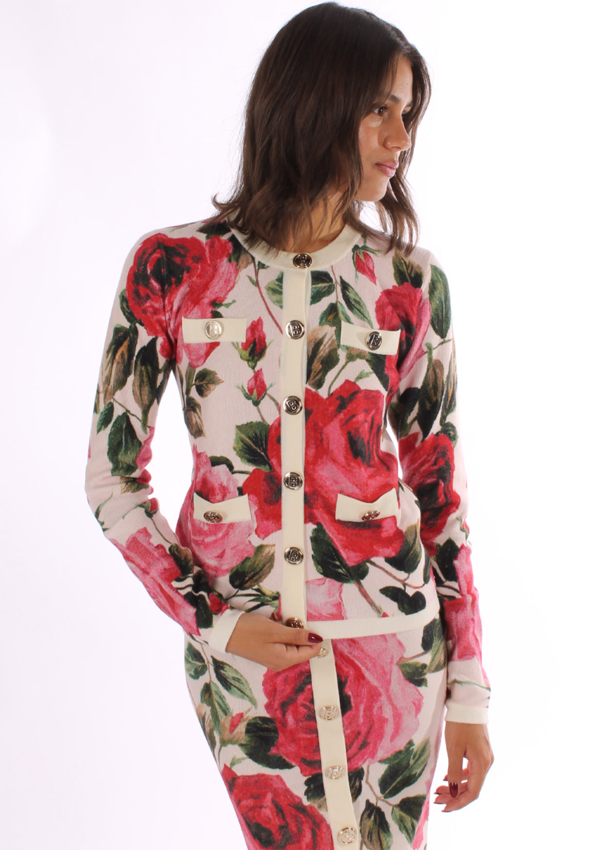 Cardigan in viscosa a rose “Blugirl”