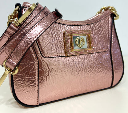 Borsa a mano laminata color rame “Pollini”
