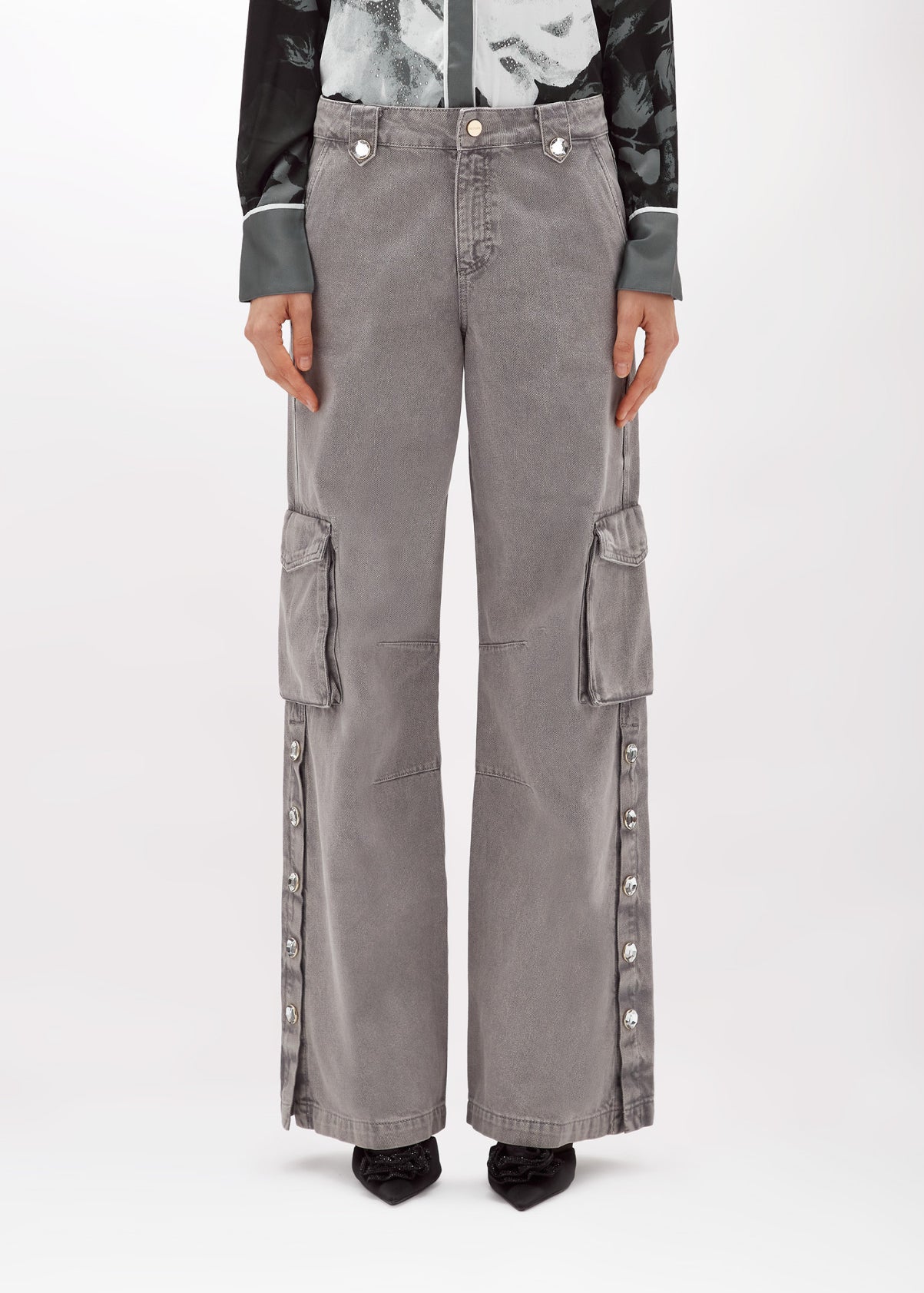 Pantaloni cargo in drill con spacchi “Blugirl”