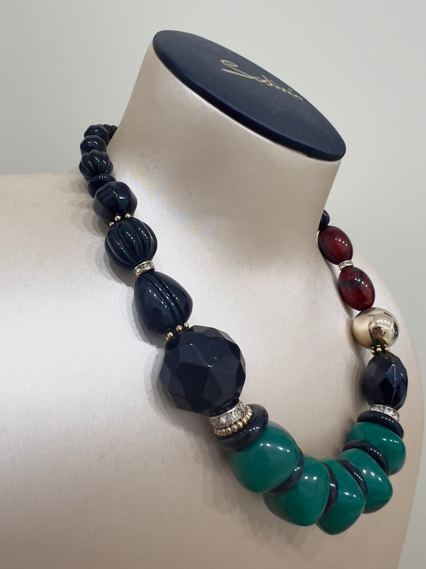 Collana corta con boule multicolor modello capua “Sodini”