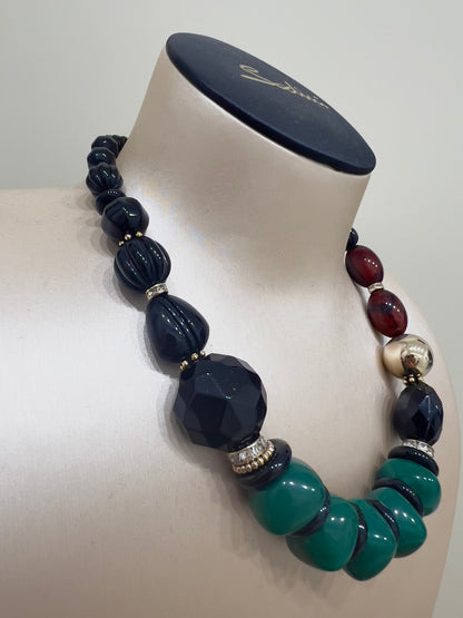 Collana corta con boule multicolor modello capua “Sodini”