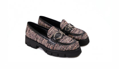 Mocassino Ivan in tweed clady rose “Roberto Festa”