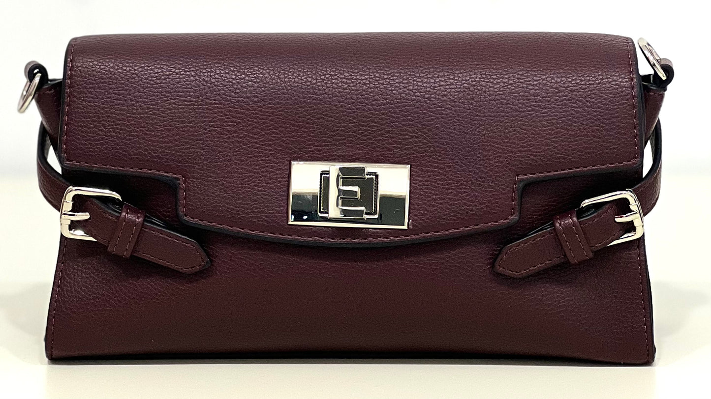 Flap-bag sally bordeaux “Ermanno Firenze”