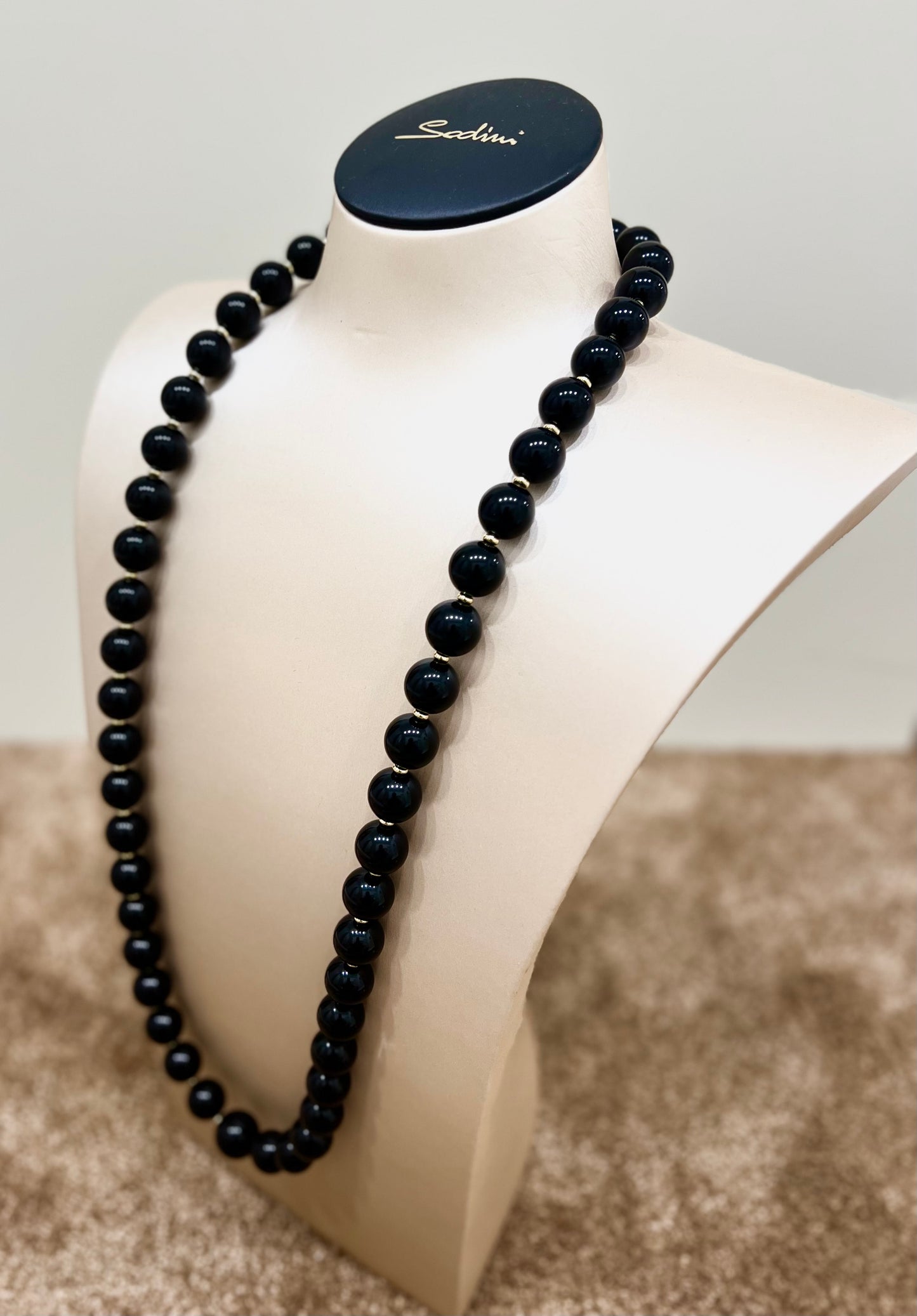 Collana a boule nera “Sodini”