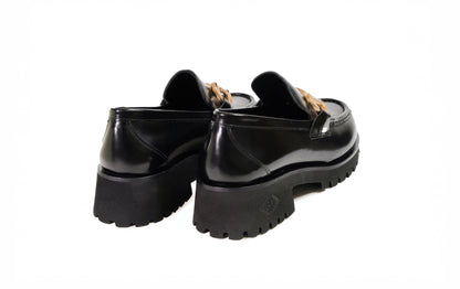 Mocassino in pelle nera <Poesie Veneziane>