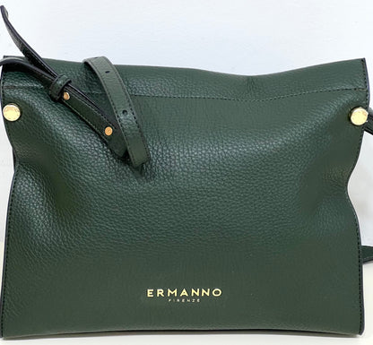 Borsa a spalla/tracolla hobo petra dark green “Ermanno Firenze”