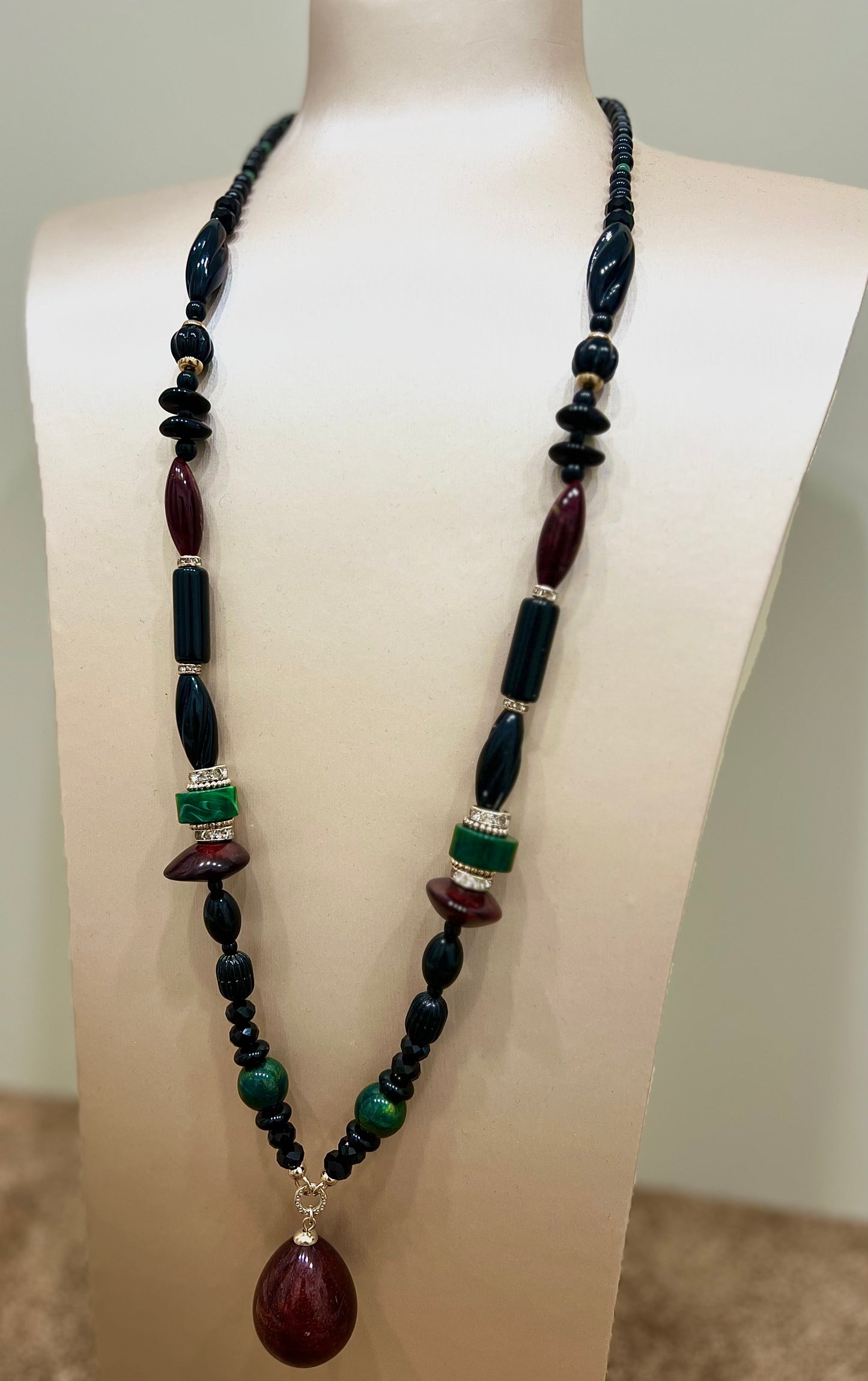 Collana con boule e pendente multicolor modello Capua “Sodini”