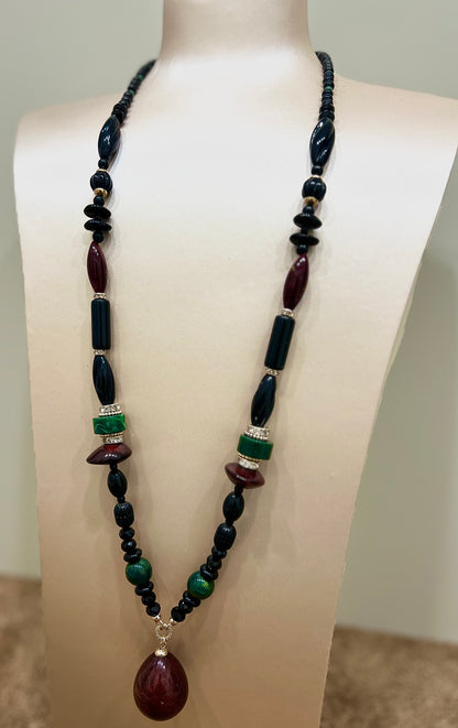 Collana con boule e pendente multicolor modello Capua “Sodini”