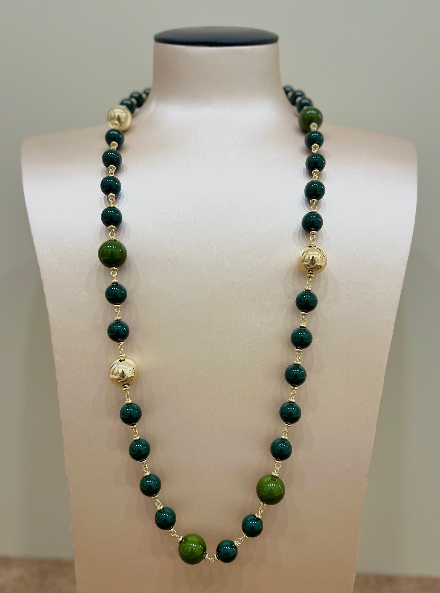Collana lunga tribeca verde “Sodini”