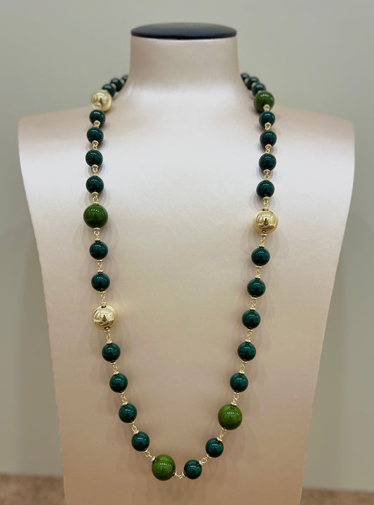 Collana lunga tribeca verde “Sodini”