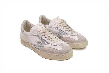 Sneakers club deluxe logo glitter argento “Moa Concept”