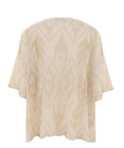 Maglia scatola fantasia damascata ton sur ton “Akep”