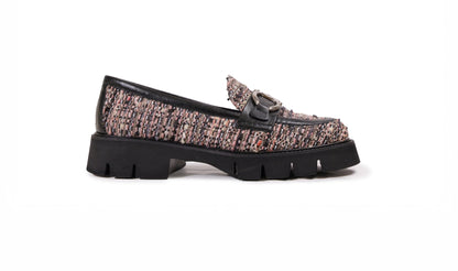 Mocassino Ivan in tweed clady rose “Roberto Festa”
