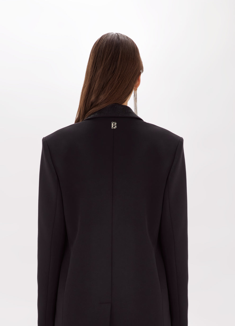 Giacca blazer in crêpe con strass “Blugirl”