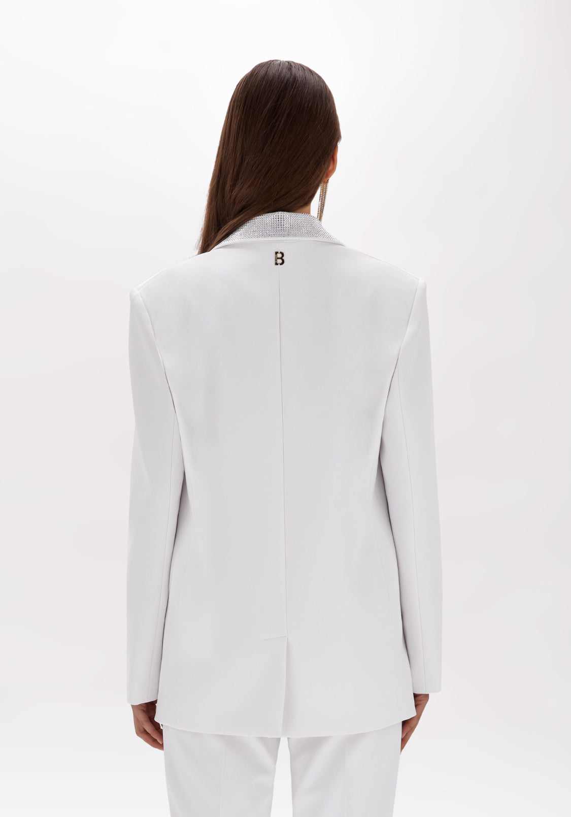 Giacca blazer in crêpe con strass “Blugirl”