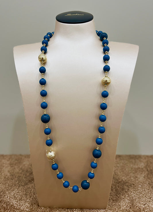 Collana lunga tribeca blu “Sodini”