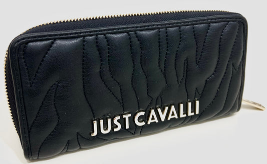 Portafoglio large zip wallett range e quilted zebra-style “Just Cavalli”