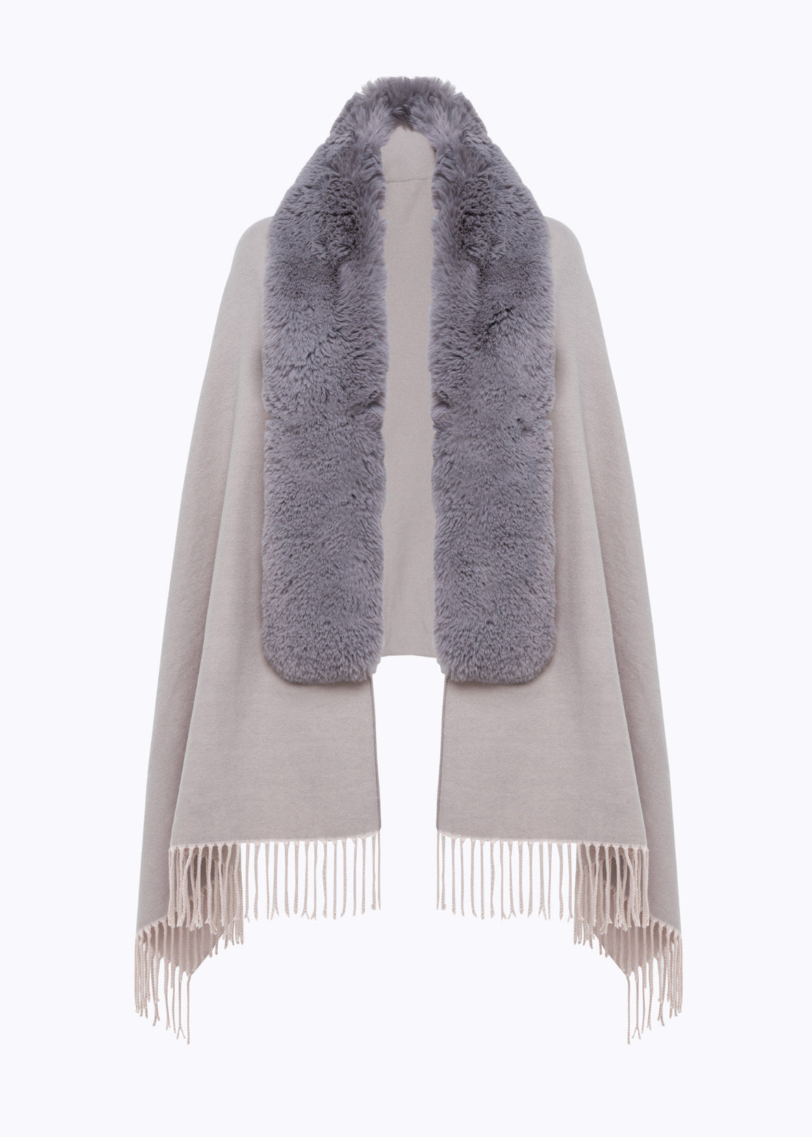Stola in maglia con collo in faux fur “Blugirl”