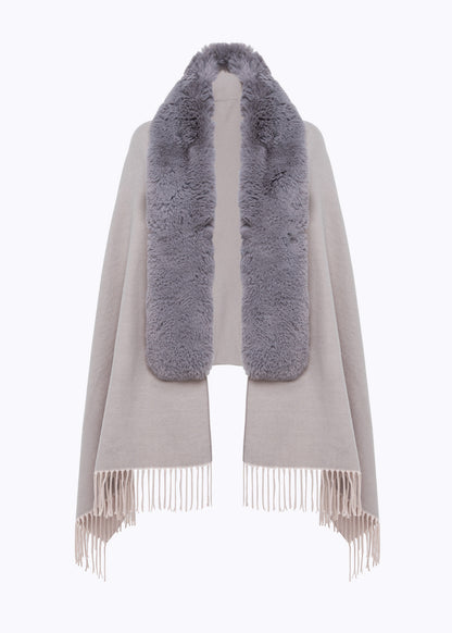 Stola in maglia con collo in faux fur “Blugirl”