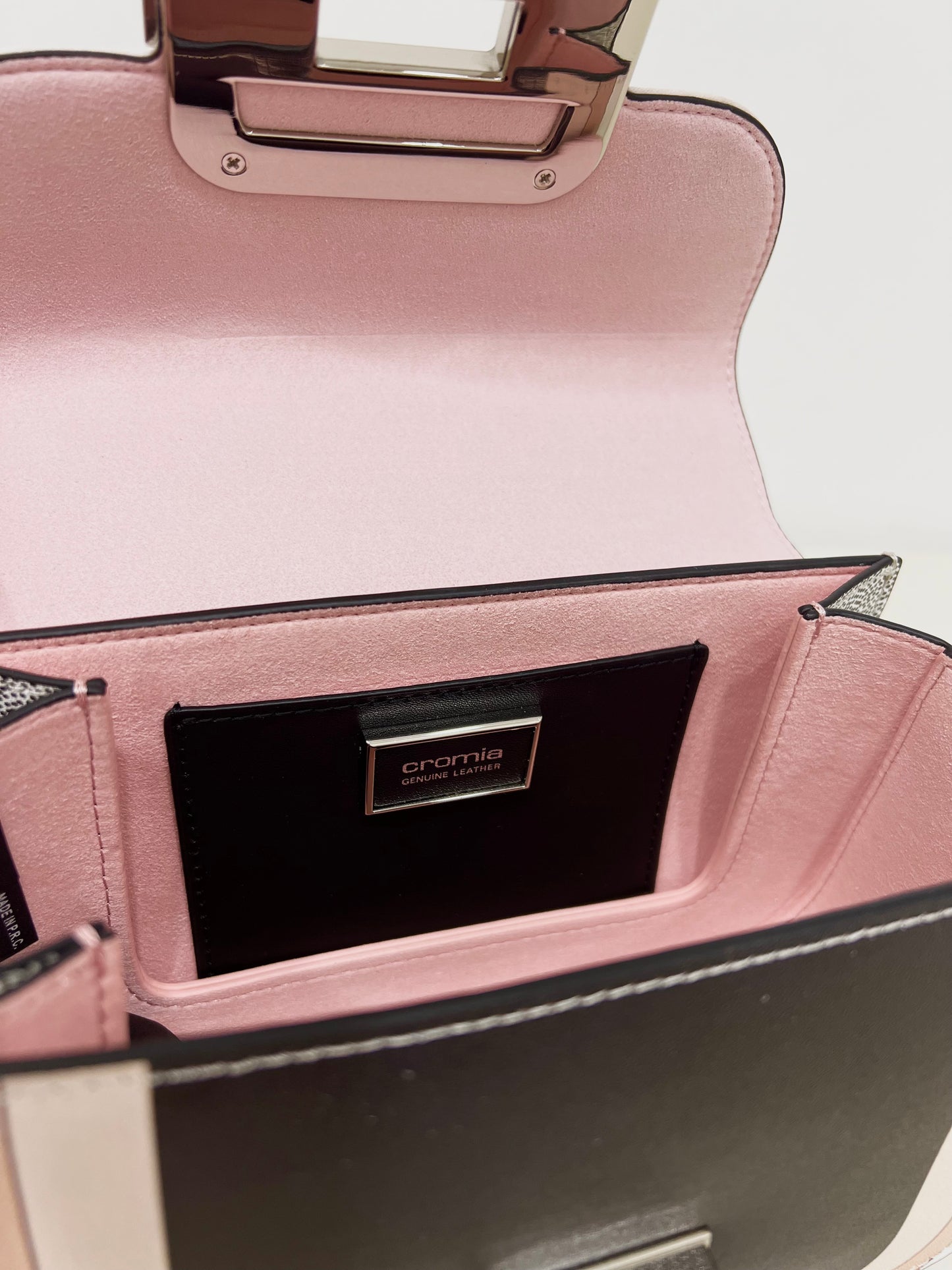 Borsa a mano in pelle e strass Marylin “Cromia”